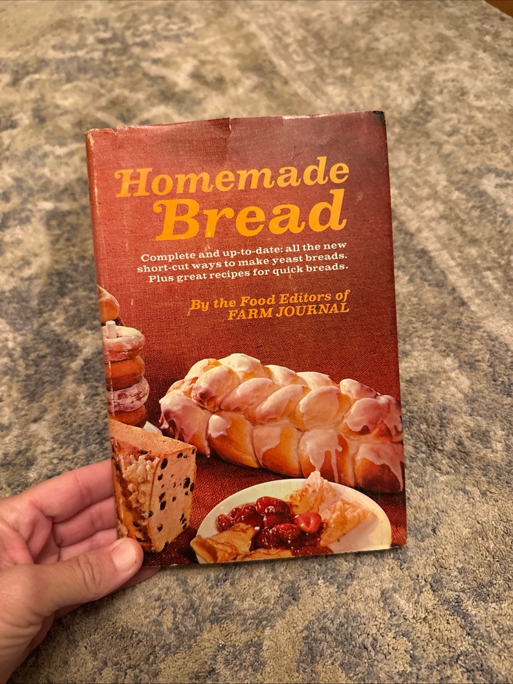Vintage 1969 Cookbook: Homemade Bread by Farm Journal Hardcover Book Dust Jacket